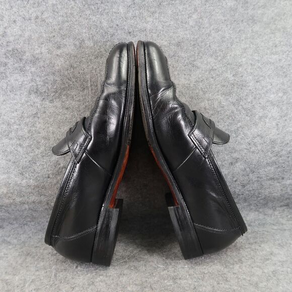Florsheim Shoes Mens 9 Loafers Slip On Classic Leather Retro Dress Formal Black - Picture 7 of 16